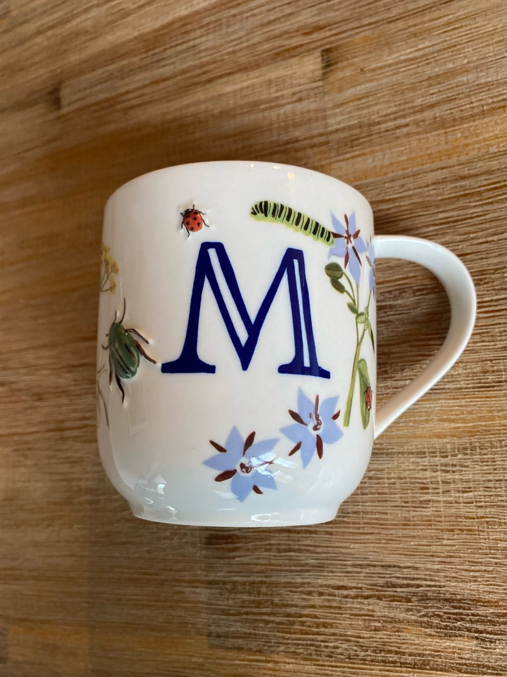 🐞🌱 Anthropologie Monarch Monogram Mug - “M”